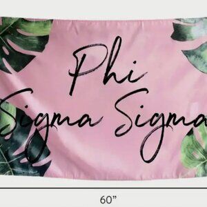 PHI SIGMA SIGMA SORORITY BANNER FLAG-3' x 5'-NEW!